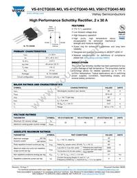 VS-61CTQ045-M3 Datasheet Cover