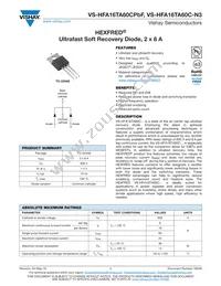 VS-HFA16TA60C-N3 Datasheet Cover