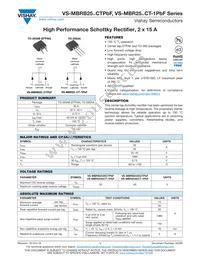 VS-MBR2535CT-1PBF Datasheet Cover