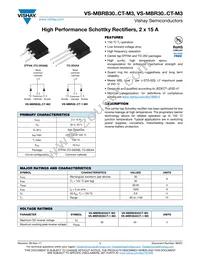 VS-MBRB3045CTR-M3 Datasheet Cover