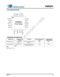 WM8950CGEFL/RV Datasheet Page 3