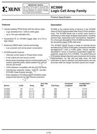 XC3030-100PC44C Datasheet Cover