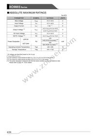 XC6603A181MR-G Datasheet Page 4