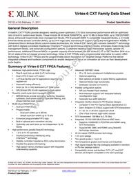 XC6VCX240T-1FF1156I Datasheet Cover