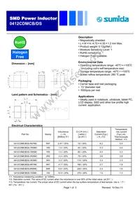 0412CDMCBDS-1R0MC Datasheet Cover