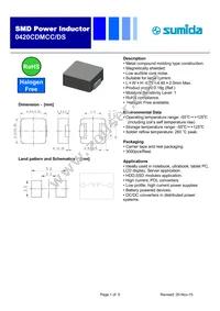 0420CDMCCDS-100MC Datasheet Cover