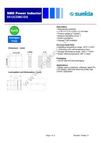 0512CDMCDS-R47NC Datasheet Cover