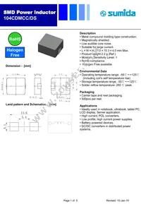 104CDMCCDS-4R7MC Datasheet Cover