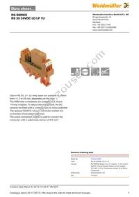 1181511001 Datasheet Cover