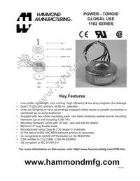 1182U117 Datasheet Cover