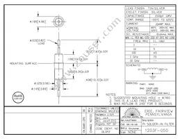 1203F-050 Datasheet Cover