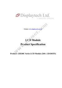 128240C FC BW-3 Datasheet Cover