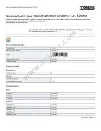 1400791 Datasheet Cover