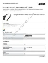 1400814 Datasheet Cover