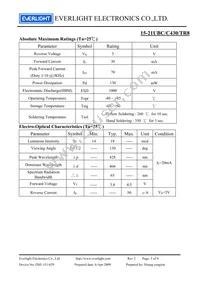 15-21UBC/C430/TR8 Datasheet Page 3