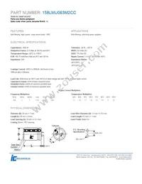 158LMU063M2CC Datasheet Cover