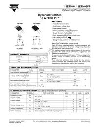 15ETH06 Datasheet Cover