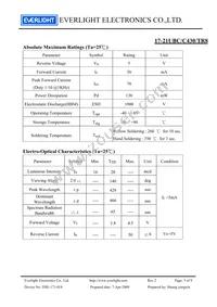 17-21UBC/C430/TR8 Datasheet Page 3