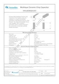 1812J6300223JGT Datasheet Cover