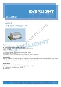 19-213SDRC/S259/TR8 Datasheet Cover