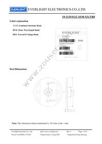 19-213SYGC/S530-E2/TR8 Datasheet Page 5