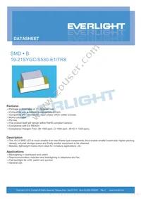 19-21SYGC/S530-E1/TR8 Datasheet Cover