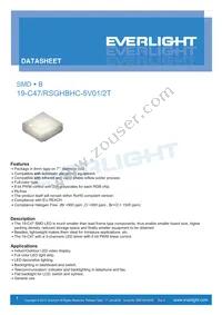 19-C47/RSGHBHC-5V01/2T Datasheet Cover