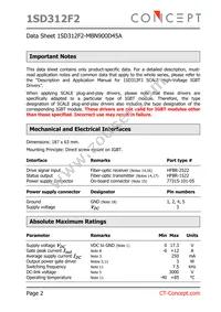 1SD312F2-MBN900D45A Datasheet Page 2