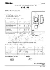 1SS388(TL3 Datasheet Cover