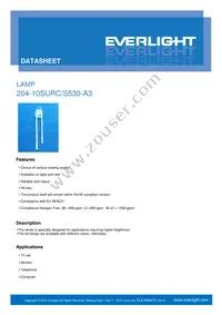 204-10SURC/S530-A3 Datasheet Cover