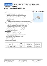 22-21UBC/C430/TR8 Datasheet Cover