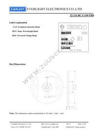 22-21UBC/C430/TR8 Datasheet Page 5