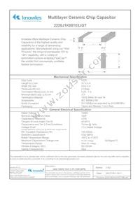 2220J1K00103JGT Datasheet Cover