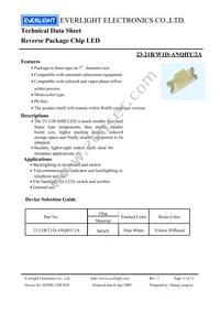 23-21B/W1D-ANQHY/2A Datasheet Cover