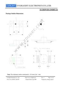 23-21B/W1D-ANQHY/2A Datasheet Page 2