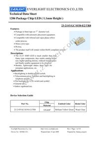 23-21SYGC/S530-E2/TR8 Datasheet Cover