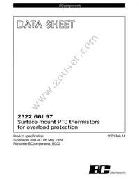 2322 661 97205 Datasheet Cover