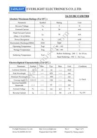 24-21UBC/C430/TR8 Datasheet Page 3