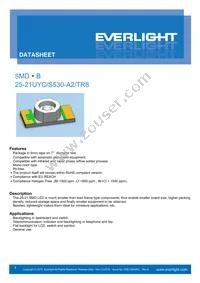 25-21UYC/S530-A2/TR8 Datasheet Cover