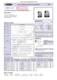25SXV220M10X10.5 Datasheet Cover