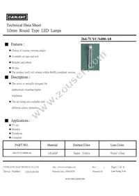 264-7UYC/S400-A8 Datasheet Cover