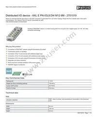 2701519 Datasheet Cover