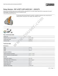 2903275 Datasheet Cover