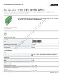 2911058 Datasheet Cover