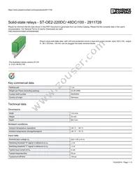 2911728 Datasheet Cover