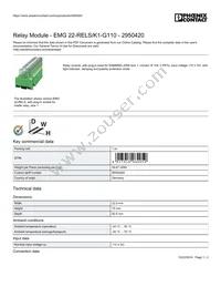 2950420 Datasheet Cover