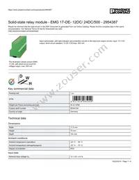 2954390 Datasheet Cover