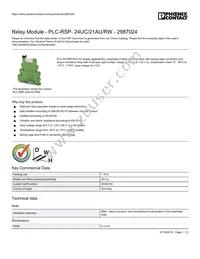 2987024 Datasheet Cover