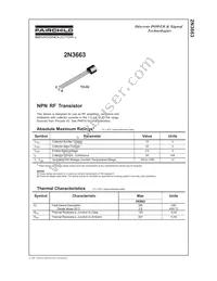 2N3663 Datasheet Cover