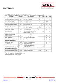 2N7002KDW-TP Datasheet Page 2